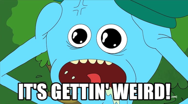 it's getting weird meeseeks